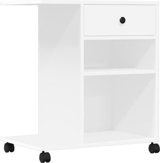vidaXL Vidaxl - Soporte Para Impresora Con Ruedas Blanco 60x40x68,5 Cm