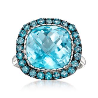 Ross-Simons Sky and London Blue Topaz Ring in Sterling Silver