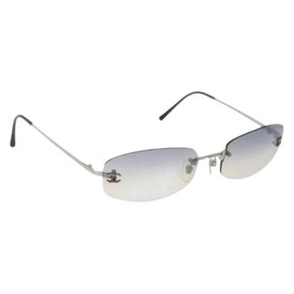 Chanel Pre-owned Accessories, female, Gray, Size: ONE SIZE Pre-owned Vintage Sunglasses