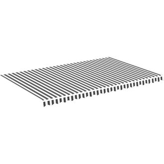 vidaXL Tela De Repuesto Para Toldo Gris Antracita Y Blanco 5x3 M Vidaxl