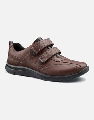 Hotter Mens Energise Mens Riptape Casual Shoe - Brown - Size: 8.5