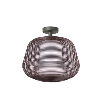 Faro Barcelona Nara S Colgante Fija Marr&oacute;n &Oacute;xido 1xe27