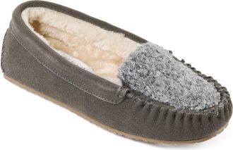 Minnetonka Cosi Faux Shearling Slipper in Grey at Nordstrom, Size 10