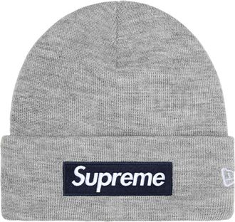 SUPREME FW25 New Era Bo Logo Beanie Heather Grey FW25BN5-HEATHER-GREY