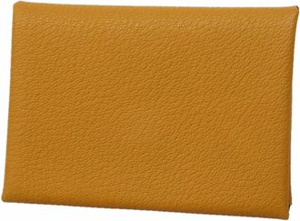 Herm&egrave;s Brown Chevre Leather Coin Purse/Coin Case (Pre-Owned)