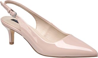 French Connection Womens Quinn Patent Slingback Kitten Heel