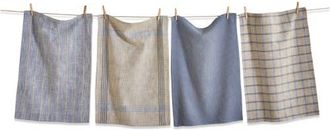 Tag Canyon Woven Denim Blue Cotton Kitchen Dishtowels Set of 4 at Nordstrom