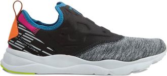 Reebok Furylite Slip-on Lux Coal/Blue/Pink/Peach/Yellow sneakers - men - Rubber/Fabric/Fabric - 7.5 - Black