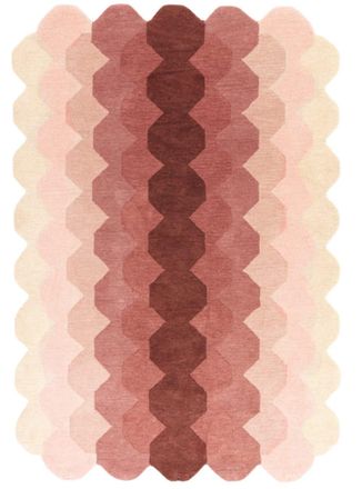 Novatrend Alfombra moderna de lana tuftada a mano Rosa 200x290 cm