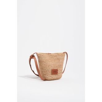 Bimba & Lola Raffia Woven Mini Bag in Natural at Nordstrom