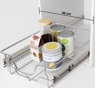 vidaXL Bandejas De Alambre Extra&iacute;bles 2 Uds Plateado 400 Mm Vidaxl