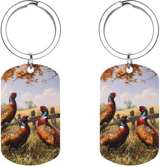 Generic Pheasant Animal Cute Keychain Metal Key Ring Keychains Bag Purse Pendant Charms for Women Men