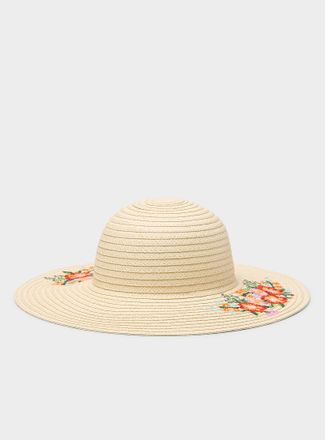 Simons Womens Floral straw hat