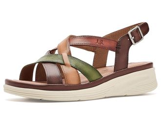 Josef Seibel Sevran 07 Womens Sandals Green : EU 37 (US Womens 6-6.5) M, Leather