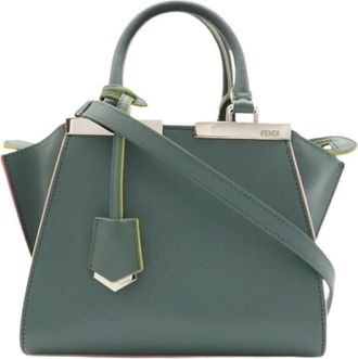 Fendi Pre-owned Vintage Schoudertas - Dames - Vintage Handtas - Groen - ONE Size - Leer - Vintage