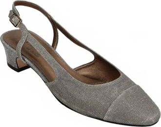 Vaneli Womens Aliz Slingback Heels In Platinum