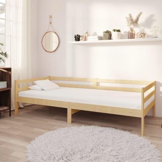 Les Tendances Les Tendances - Sof&aacute; Cama Con Colch&oacute;n Madera De Pino Maciza 90x200 Cm Vidaxl