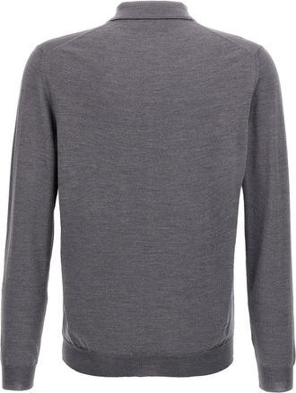 Zanone Virgin Wool Polo Shirt - Grey