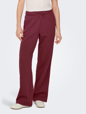 Only Sweathose ONLY ONLBEST STRAIGHT PANT SWT NOOS, Damen, Gr. L (40), N-Gr, lila (tawny port), Sweatware, Obermaterial: 65% Polyester, 35% Baumwolle, unif