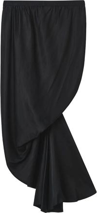 Rick Owens Gonna Seb midi asimmetrica drappeggiata - Nero