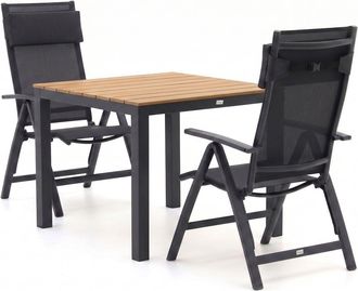 Bellagio la vita attrattiva Bellagio Avenza/Fidenza 90cm dining tuinset 3-delig verstelbaar