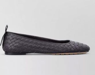 Bottega Veneta leather intrecciato ballerina flats