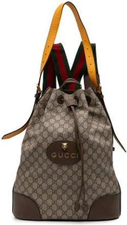 Gucci Pre-owned Backpacks, female, Beige, Size: ONE SIZE Pre-owned Bucket Bag
