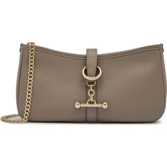 Strathberry Kite Leather Wallet on a Chain in Taupe at Nordstrom