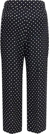 Valentino Womens Black Silk Cropped Pants