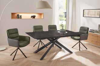 Jockenhöfer Drehstuhl »Audrey« (Set) 2 Stk.Echtleder, inklusive Drehfunktion (360° drehbar), Materialmix