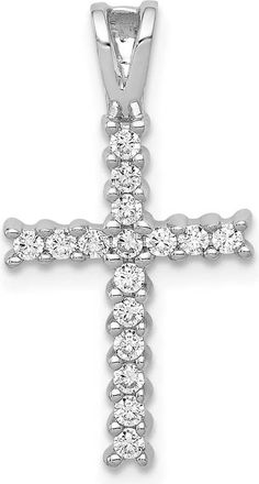 Diamond2Deal 14K Gold Lab Grown Diamond Latin Cross Pendant (0.24ct, VS, G-H)