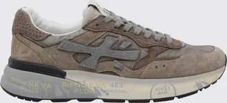 Premiata Mick Leather and Suede Trainers with Logo and Worn Effect