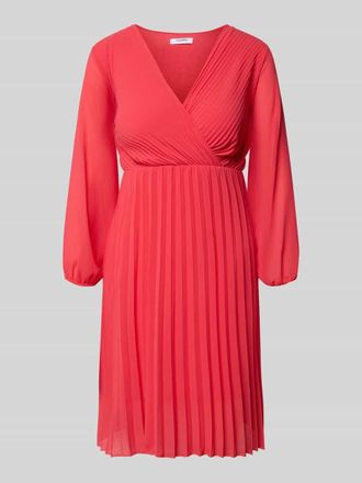 Zabaione Knielanges Kleid mit Plisseefalten Modell Im44sa in Hellrot, Gr&ouml;&szlig;e XXL