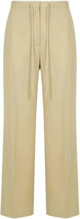 R&oacute;he Relaxed Drawstring Broeken - Dames - Straight fit broeken - Beige - L - Broeken