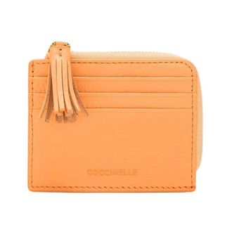 Coccinelle Wallets & Cardholders, female, Orange, Size: ONE SIZE Leather Tassel Card Holder