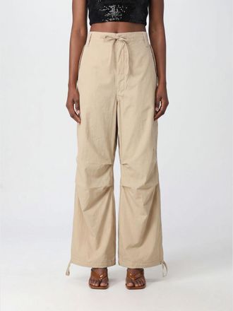 P.A.R.O.S.H. P. A.R. O.S. H. Pantaloni cargo wide leg in misto cotone a vita alta con coulisse
