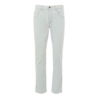 Gucci Mens Light Wash Slim Fit Jeans - Light Grey Cotton - Size 30 (Waist)