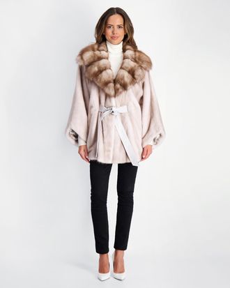 Gorski Mink Jacket with Stone Marten Collar