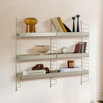 Dmora Estante Scurelle, 3 Niveles, Tono Estructura Color Topo, 98x21x100h Cm Gris Topo