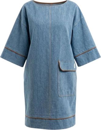 Trussardi Abito corto in denim - - Dresses - Donna - Blu - S