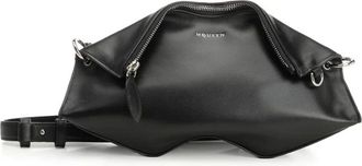 Alexander McQueen Tassen, Dames, Zwart, ONE Size, Leer, Manta Pouch
