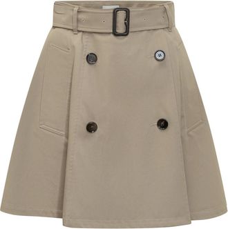 Burberry Josselyn Skirt - Dames - Korte rokken - Grijs - XS - Katoen - Rokken