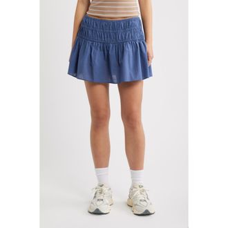 BP. Drop Waist Flare Cotton Skort in Blue Indigo at Nordstrom, Size Xx-Small