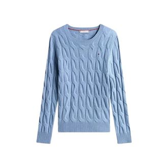 Tommy Hilfiger Truien - Dames - Ronde hals truien - Blauw - L - Truien & Vesten