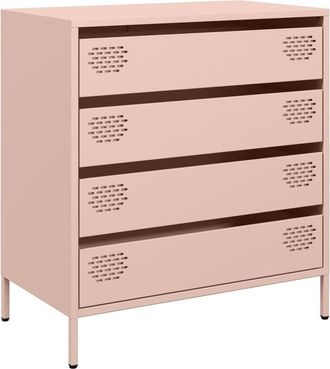 Berkfield Home Sideboard&not;Pink 68x39x73.5 cm Cold-rolled Steel in Pink