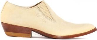 Sonora Beige Western-Style Su&egrave;de Enkellaarzen - Dames - Cowboylaarzen - Beige - 37 EU - Su&egrave;de - Schoenen