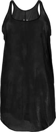 Rick Owens semi-sheer tank top - women - Cotton - 44 - Black