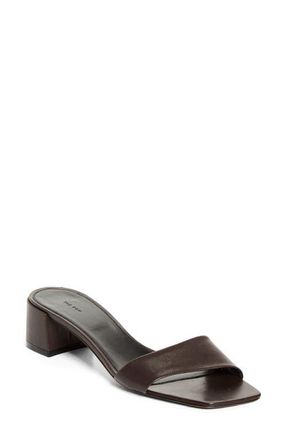 The Row Chocolate Block Heel Sandal in Lacquer Brown at Nordstrom, Size 10.5Us