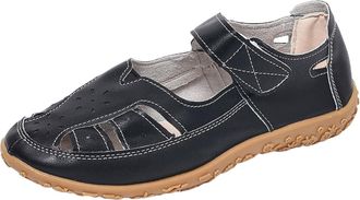 Generic Closed Toe Sandals For Women 2025 Summer Comfortable Flat Sandals With Casual Hollow Out Flat Shoes Wide Width Trendy Sandal Dress Shoes Chunky Sandal