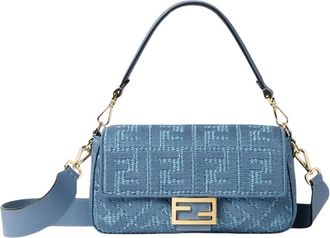 Fendi Dames, Tassen, Blauw, Maat: ONE Size Leer
